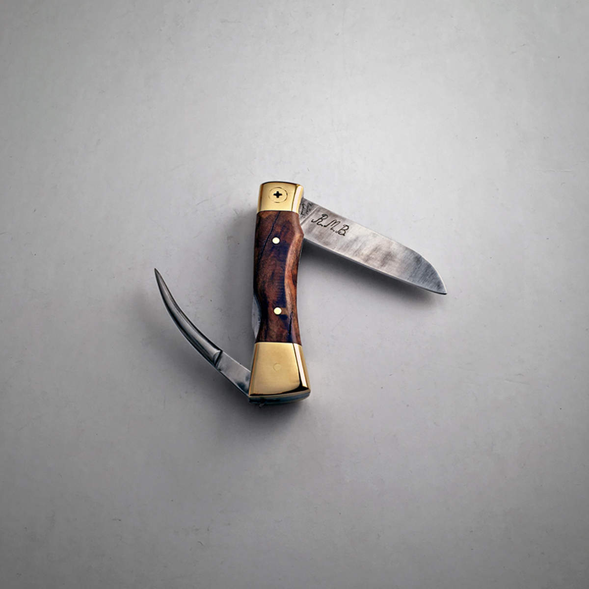 Folding Marlin Spike Sailor’s Knife in Maple Burl Faraway LLC